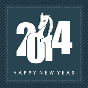 Retro 2014 horse year design vector background 03 Vector Background Retro font background 2014   