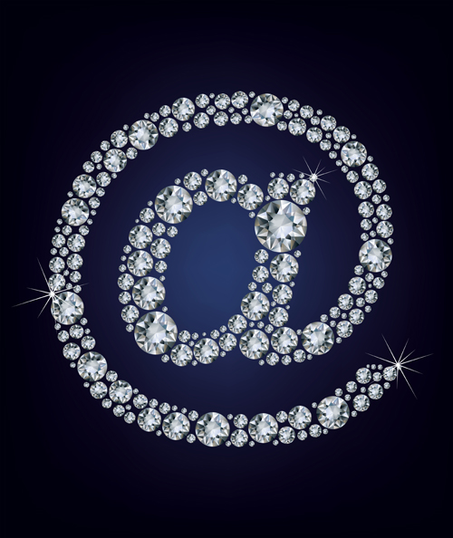 Diamonds @ symbol vector material symbol diamonds @   