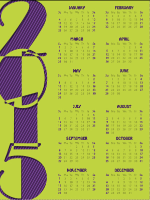 Classic 2015 calendar vector design set 02 classic calendar 2015   