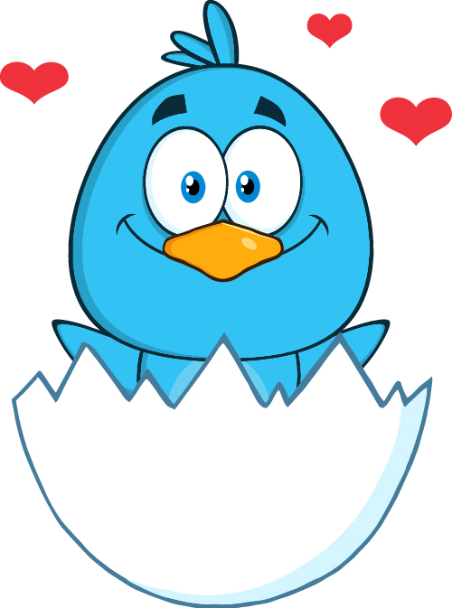 Funny blue bird cartoon vector set 06 funny cartoon blue bird   