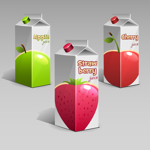Apple with cherry and strawberry juice packaging vector 55172 strawberry cherry apple   