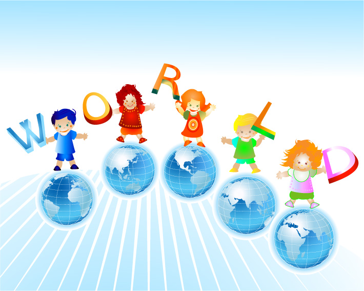 World and kids creative background vector 02 kids kid Creative background creative background vector background   