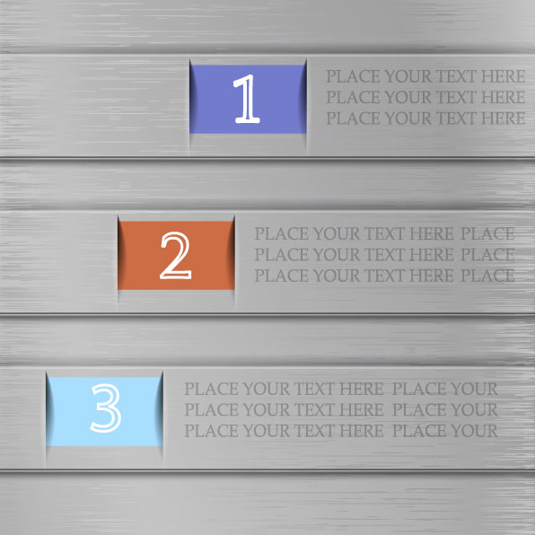 Set of number Modern banner vector 03 number modern banner   