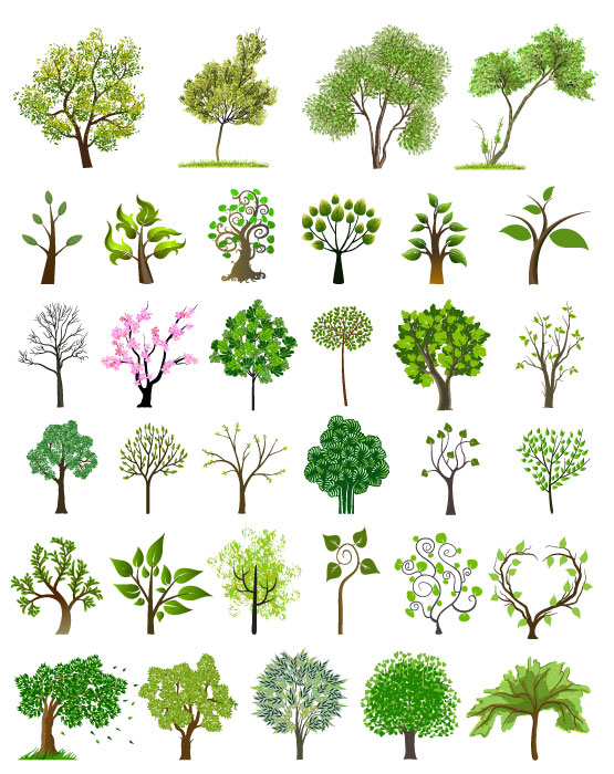 Different trees creative design vector trees tree creative   