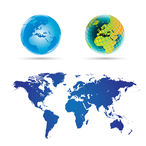 Various Geographical maps design vector set 03 Various maps map Geographical   