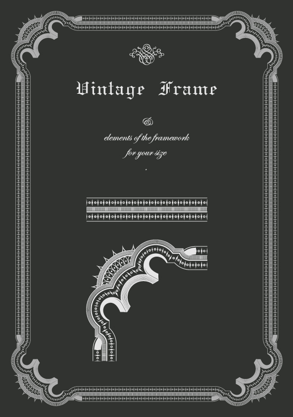 Vintage frames decor elements vector set 01 vintage frames frame elements element decor   