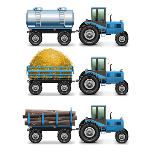 Blue tractor creative vector tractor creative blue   