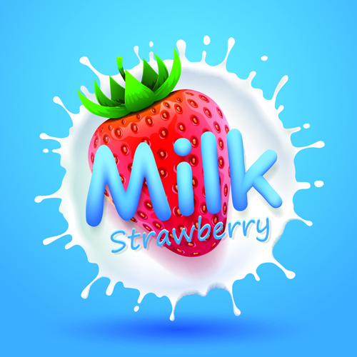 Quality milk advertising poster splashes style vector 04 splashes quality poster advertising   