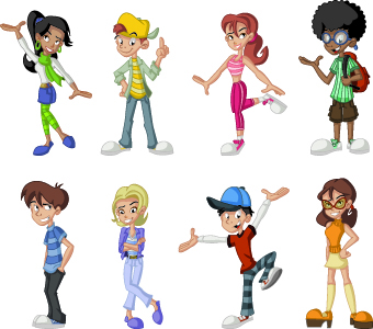 Different Cartoon people design vector 03 people different cartoon   