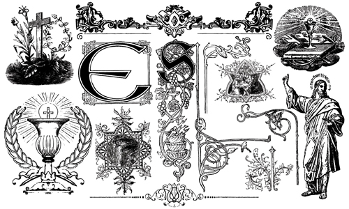 Classical ornaments elements vector material 01 ornaments ornament material classical classic   