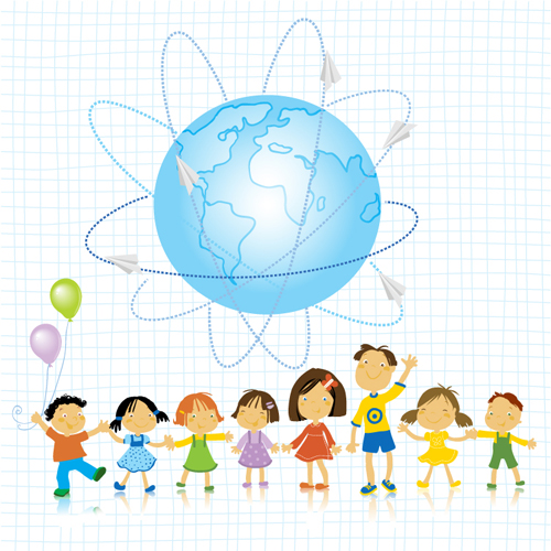 World and kids creative background vector 01 world kids Creative background creative background vector background   