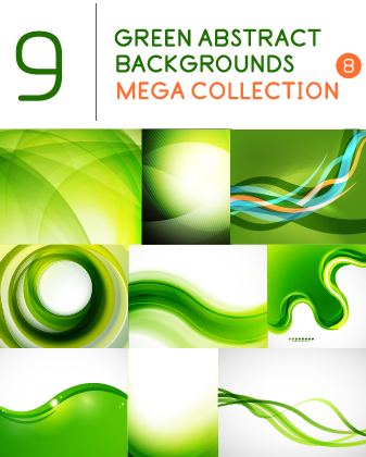 Green abstract background art vector set 01 green background abstract background abstract   