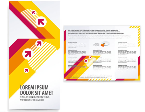 Set of Tri fold business brochure cover vector 03 Tri fold cover business brochure   
