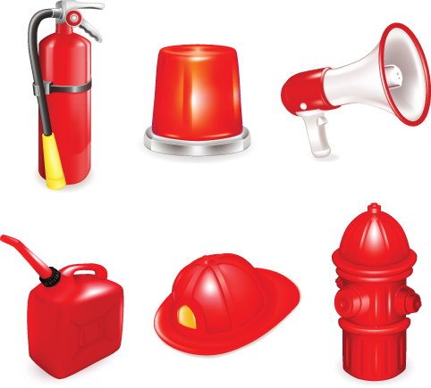 Firefighter and Firefighting tool design vector 02 tool Firefighting Firefighter   