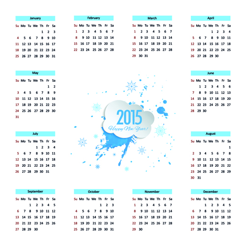 Creative calendar 2015 vector design set 10 creative calendar 2015   