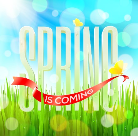 Shiny spring elements vector background set 05 Vector Background spring shiny elements element   