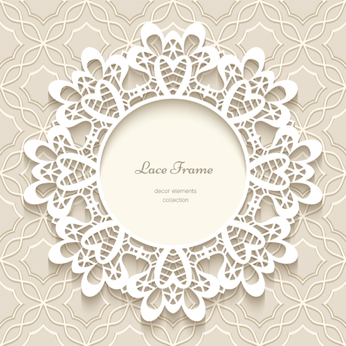 Paper frame with beige background vector 04 paper frame background   