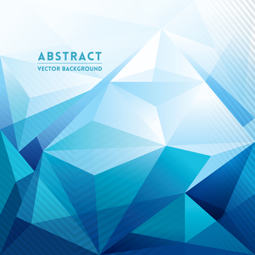 Blue style geometric polygonal background vector polygonal geometric blue background   