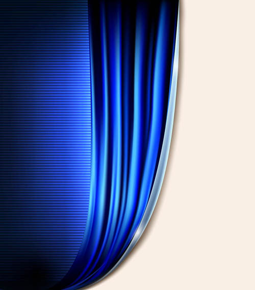 Blue Curtain background vector curtain blue background   