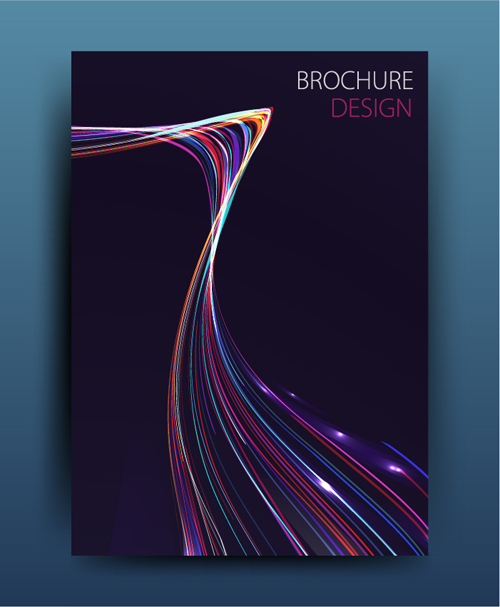 Magazine or brochure colored abstract cover vector 17 magazine cover colored brochure abstract   