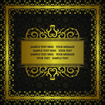 Golden luxury frame vector graphics 02 vector graphics vector graphic luxury golden   