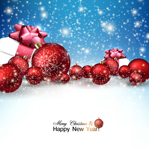 2015 Christmas and New Year baubles background vector 03 new year christmas baubles background 2015   