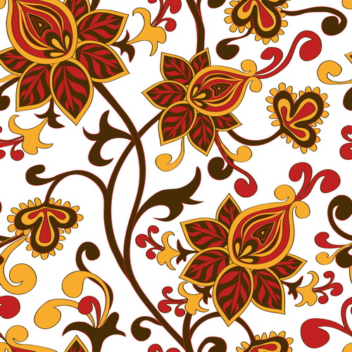 Cute floral ornaments vector seamless pattern 02 seamless pattern ornaments ornament floral cute   