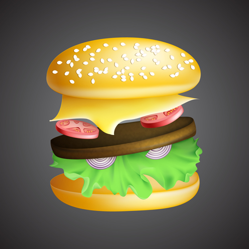 Delicious hamburger design vector 01 hamburger design Delicious   