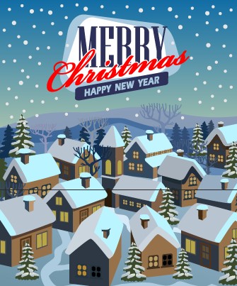 Christmas and New Year Town background vector 02 year new year new christmas background vector background   