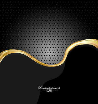 Dark style metal wave background vector set 03 style metal dark background vector background   