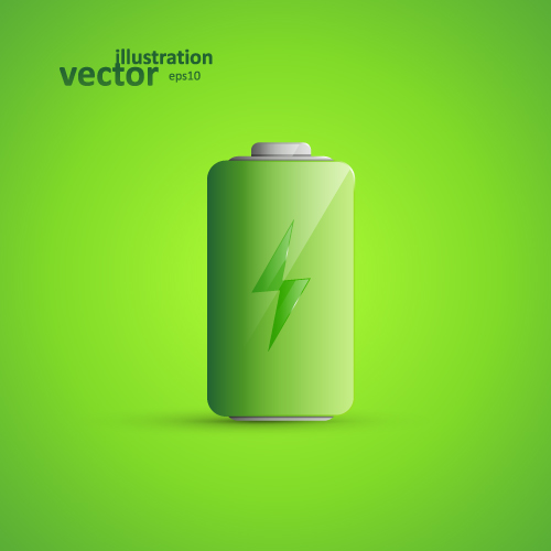 Shining battery vector illustration 01 shining illustration battery   