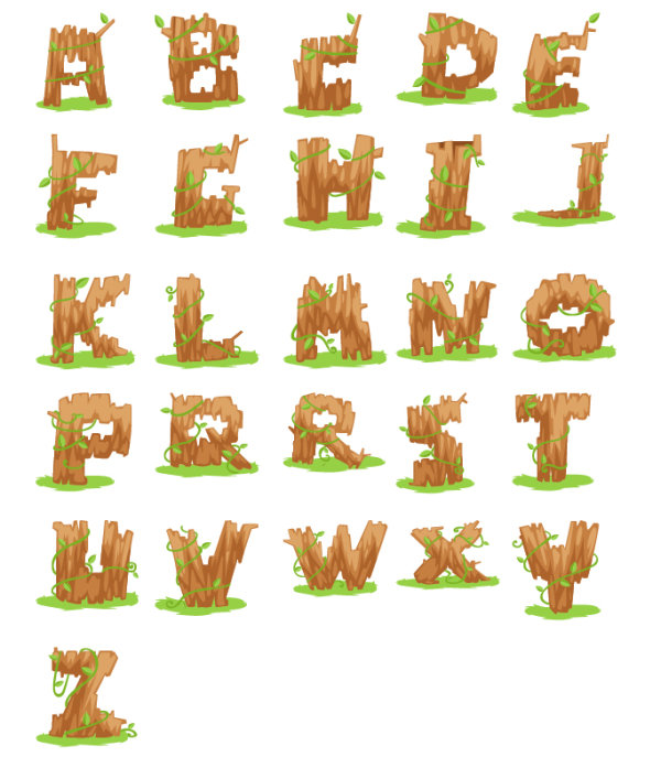 Excellent wooden alphabet design vector 05 wooden wood Excellent alphabet   