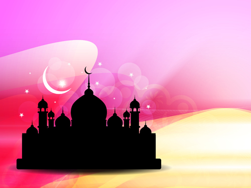 Mubarak Islam background design vector 01 Mubarak Islam background   