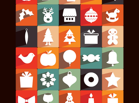 Long Shadow Christmas icons shadow long icons free christmas   