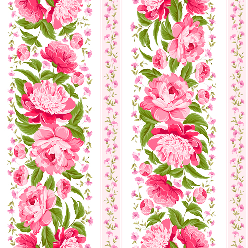 Bright flowers design vector seamless pattern 01 seamless pattern flowers   