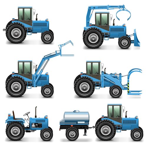 Blue construction vehicles vector graphics vehicle construction blue   
