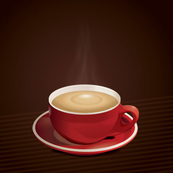 Exquisite coffee vector art icon delicate coffee cup   