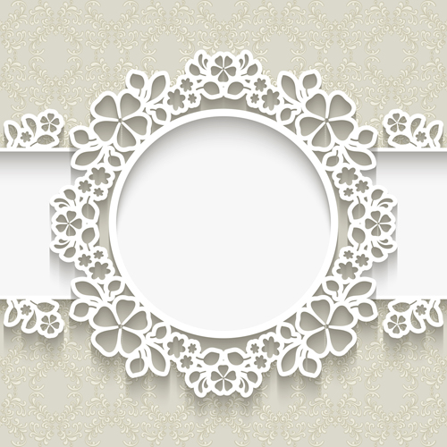 Paper frame with beige background vector 01 paper frame background   