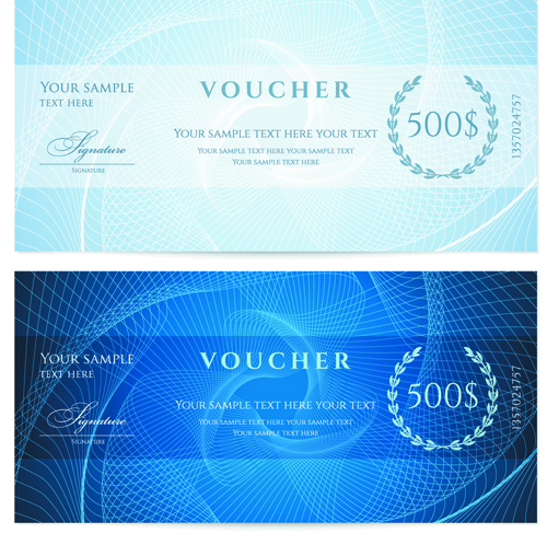 Exquisite vouchers template design vector set 02 voucher template exquisite   