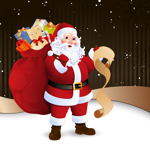 Amusing Christmas Santa Claus elements vector set 03 santa elements element christmas Amusing   