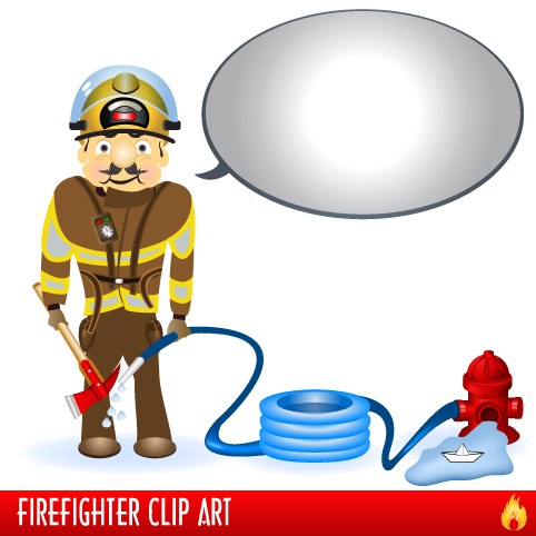 Firefighter and Firefighting tool design vector 03 tool Firefighting Firefighter   