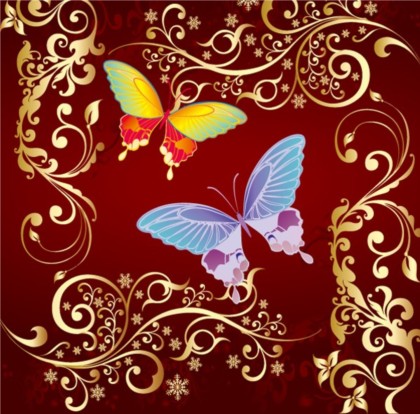 Beautiful pattern and color butterfly background vector pattern fashion color butterfly beautiful background   