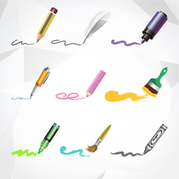 Different pen design vector pen different   