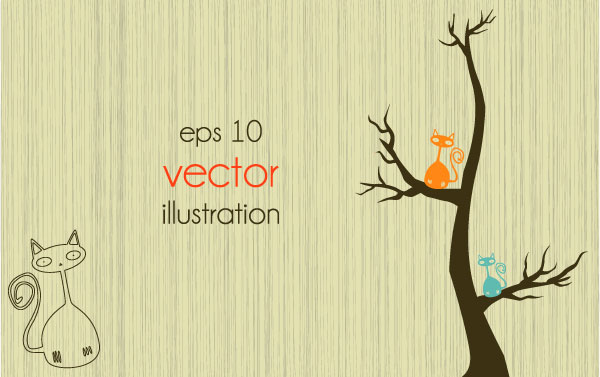 Funny Tree Illustration vector 04 tree illustration funny   