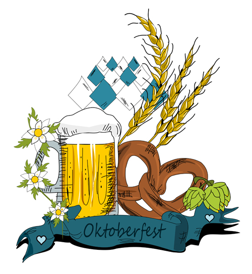 Hand drawn beer label vector material 03 vector material material label hand drawn beer   