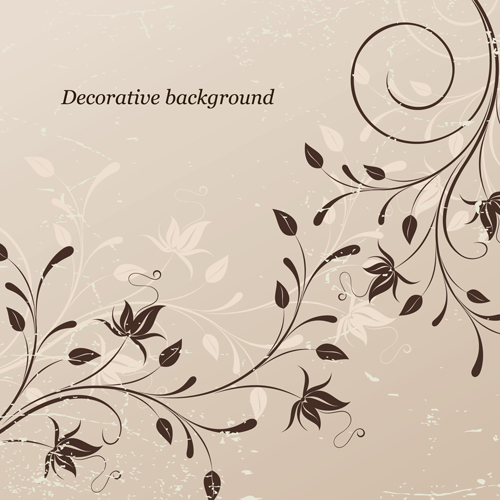 Elements of Floral decoration Background vector 02 floral elements element decoration   