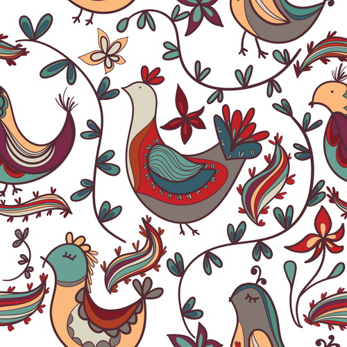 Cute floral ornaments vector seamless pattern 01 seamless pattern ornaments ornament   