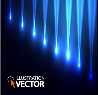 Blue light vector background illustration 01 light illustration blue background   