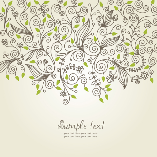 Elements of Floral decoration Background vector 04 floral elements element decoration   