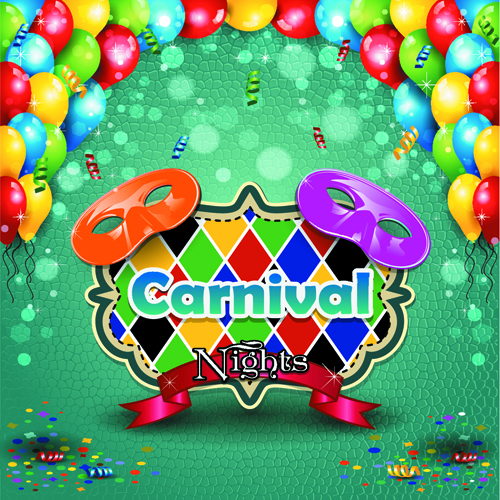 Carnival night background with mask vector 03 night mask carnival background   